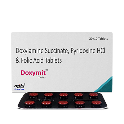 Doxylamine Succinate 10 mg ,Pyridoxine 10 mg, Folic acid 2.5 mg